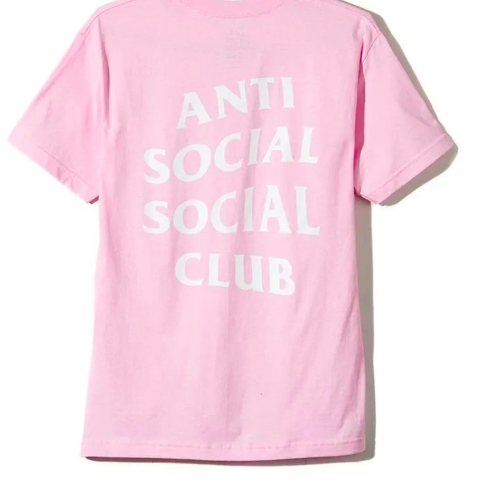 New• Anti Social Social Logo 2 Pink Tee